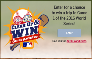 Clean Up And Win Sweepstakes